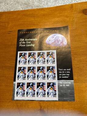 1994 USPS 25th Anniversary of First Moon Landing 29 Cent Commemorative Stamp She